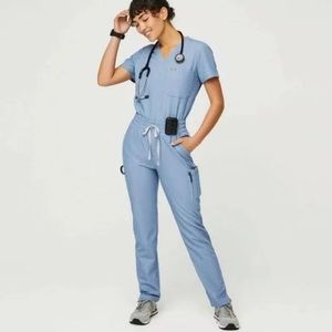 FIGS size small heather indigo scrub Livingston pant